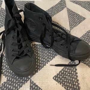 Black high top converse